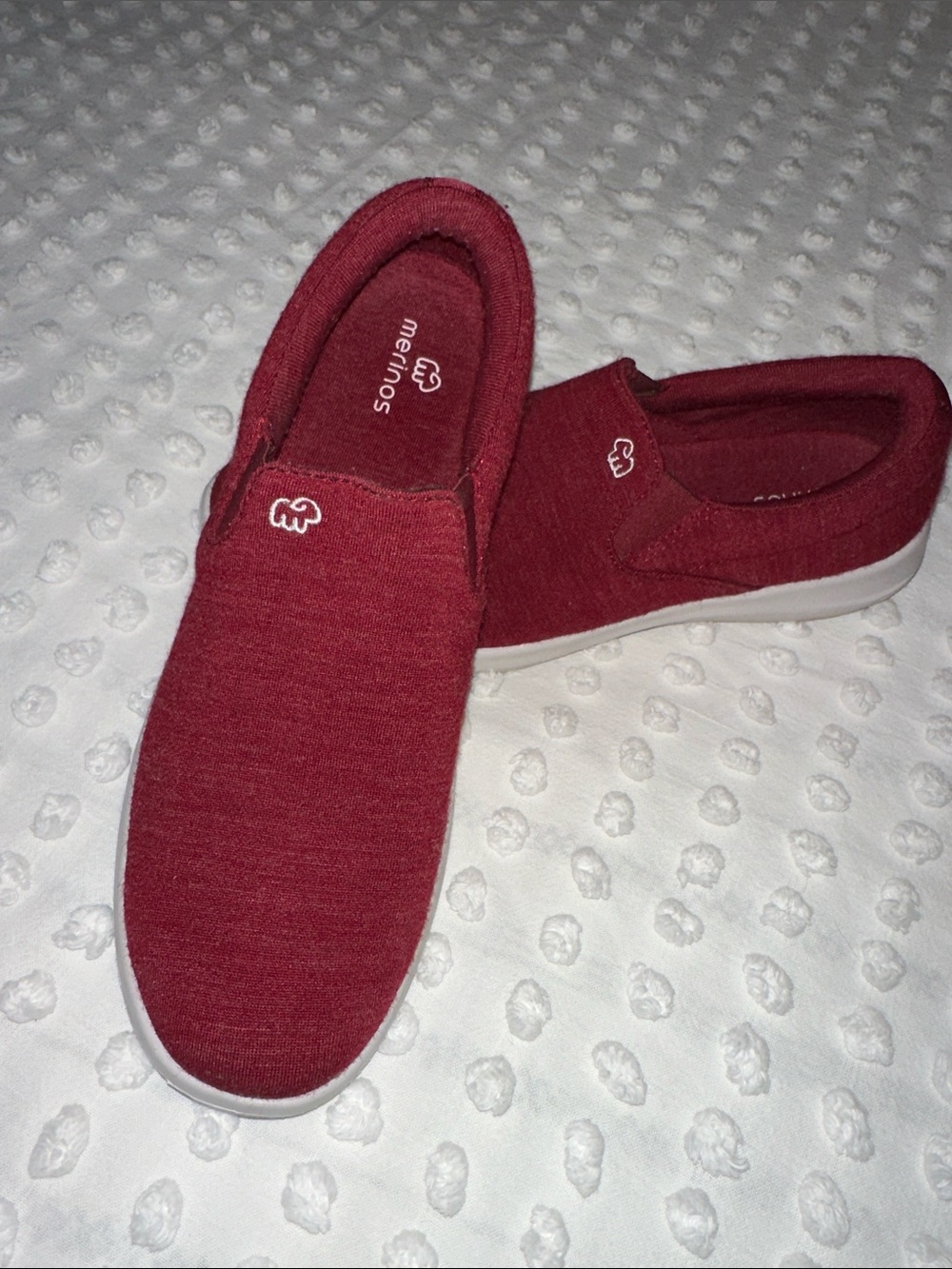 Merinos Slip-On Moccasins in Burgundy - Womens EasyWear Casual Shoe